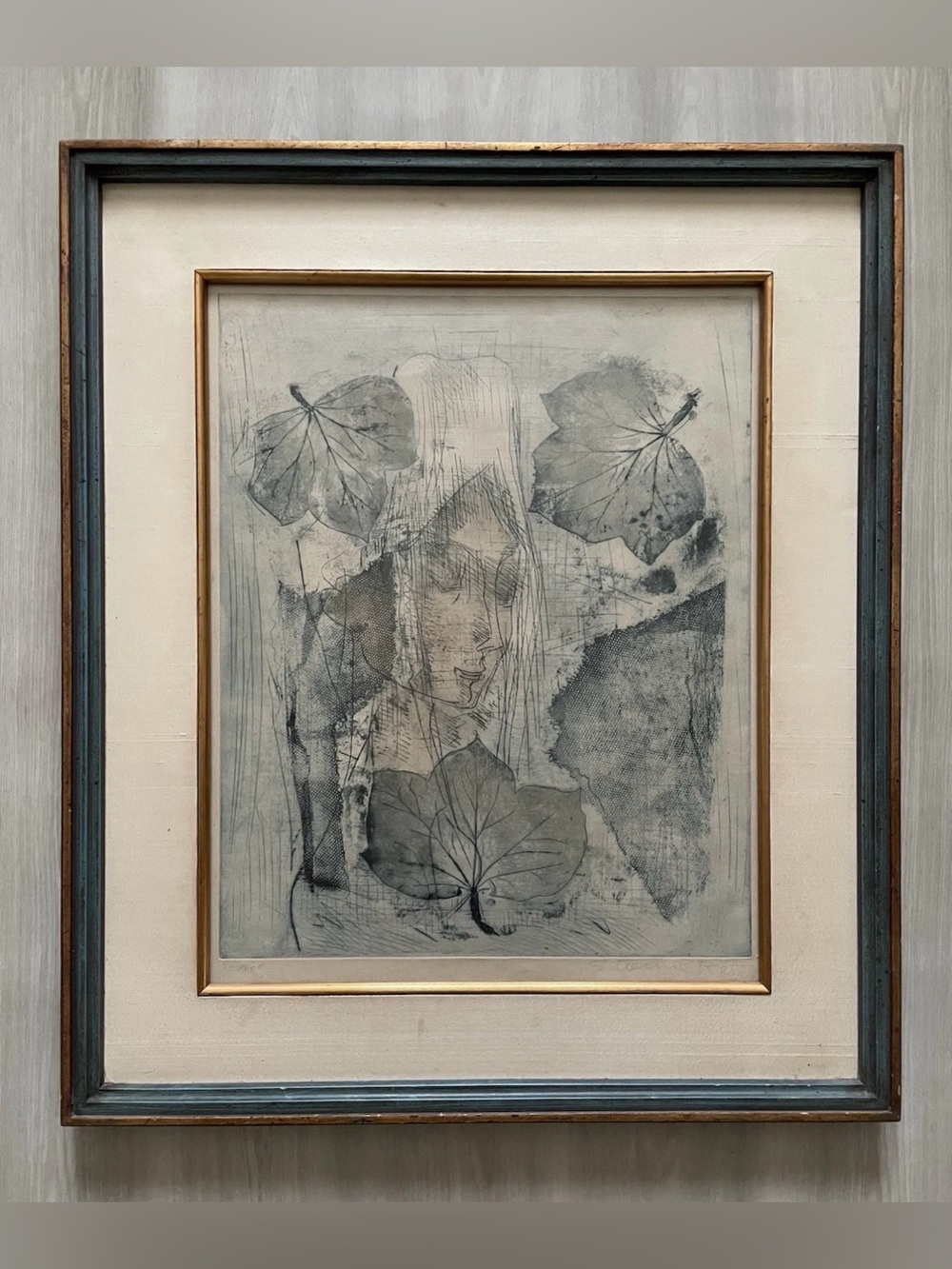 LISTED FRENCH AMERICAN ETIENNE RET-VINTAGE LITHO ETCHING 56/100 Signed 
24x28